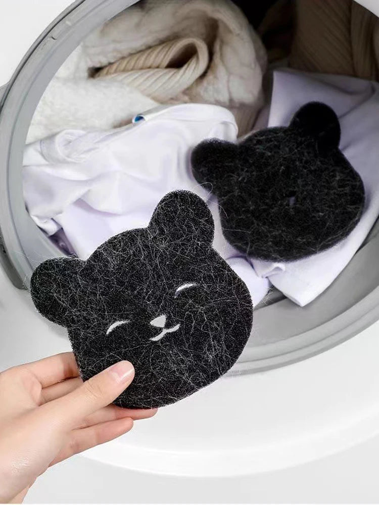 2 /4 Sets Of Household Pet Hair Remover, Machine Washed Bear Sticky Spong