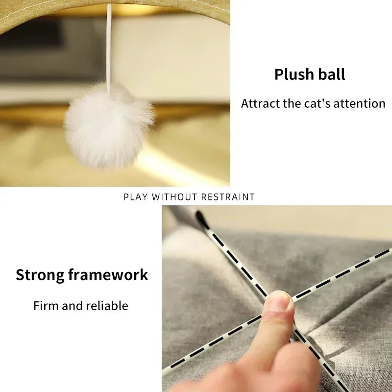Lit Tente pour Animaux de Compagnie, Canapé-lit Amovible pour Chat, Panier en Toile, Maison Semi-fermée pour Chat, Grotte pour Chien, Lit de Couchage pour Chat pour la Décoration de la Chambre, Fournitures pour Animaux de Compagnie