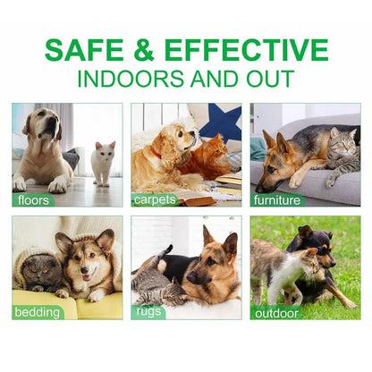 Gouttes Anti-Puces pour Animaux 60ml Tue-Puces Tiques Poux Acariens Chat Soulage les Démangeaisons Antiseptique Soin de la Peau Pulvérisateur Anti-Parasites pour Animaux