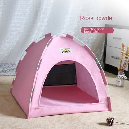 Lit Tente pour Animaux de Compagnie, Canapé-lit Amovible pour Chat, Panier en Toile, Maison Semi-fermée pour Chat, Grotte pour Chien, Lit de Couchage pour Chat pour la Décoration de la Chambre, Fournitures pour Animaux de Compagnie