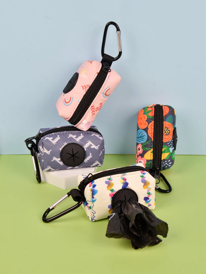 Rainbow Print Fashion Design Dog Poo Bag Holder