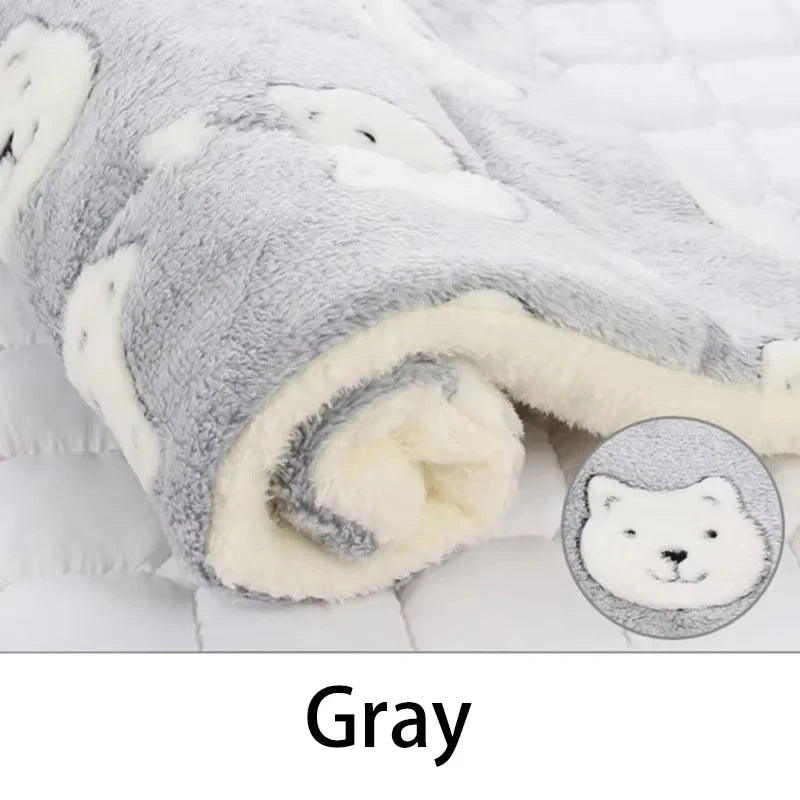 KEMORELA Tapis de couchage en flanelle pour animaux de compagnie, lit pour chien, hiver, chiot, canapé, matelas, coussin pour petits et grands chiens, couverture, fournitures pour animaux de compagnie