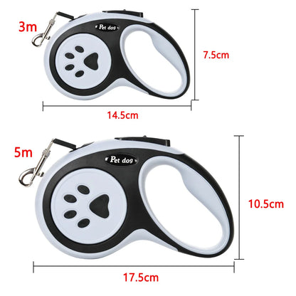 3m 5m Nylon Pet Dog Leash Automatic Retractable Extending Rope