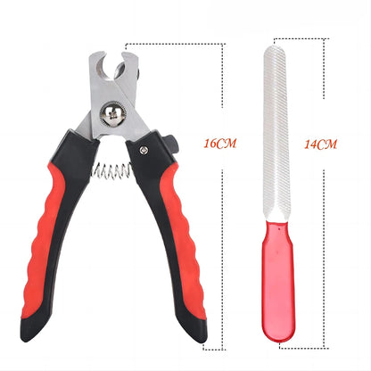 Coupe-ongles pour animaux de compagnie avec lame en forme de faucille, grandes pinces à ongles en acier inoxydable, ciseaux de toilettage multifonctions pour chat et chien (type Teddy)
